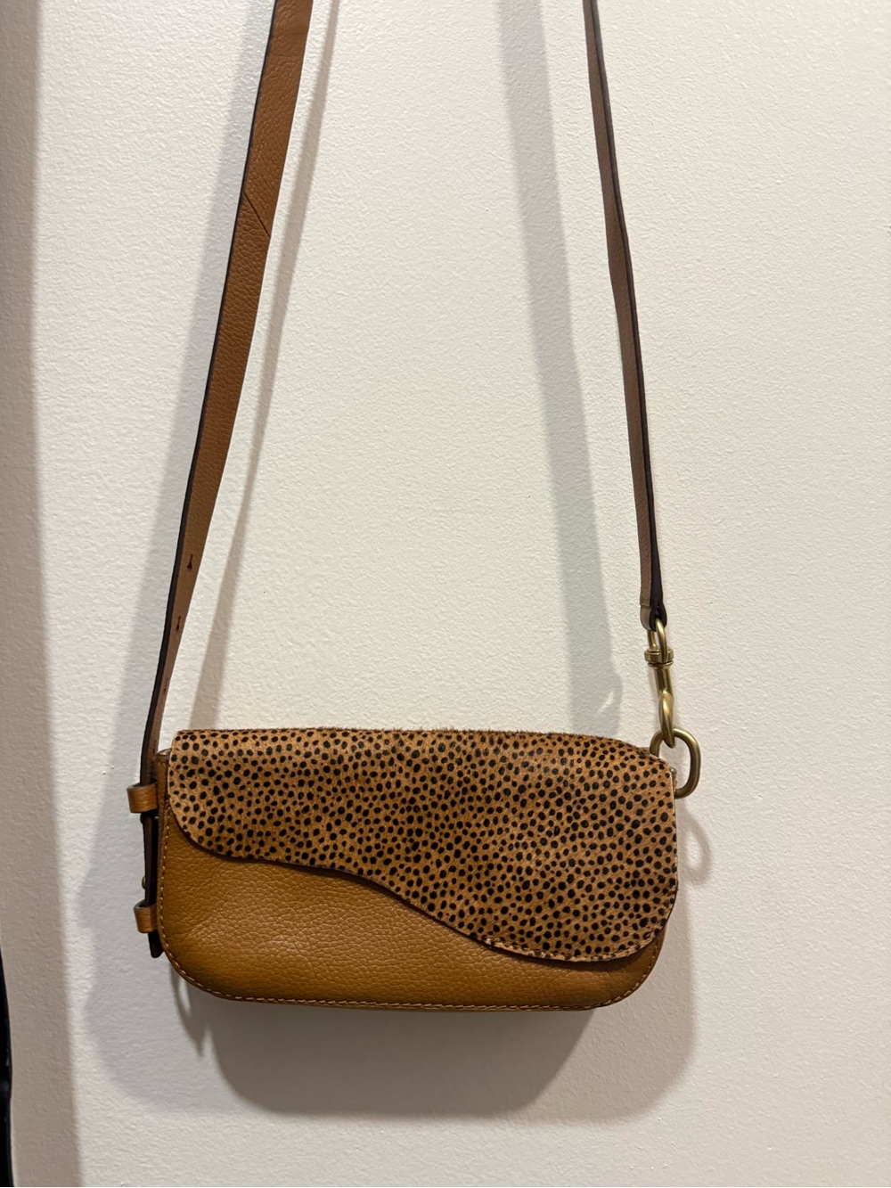 Lucky Brand Leather Cow Hide Wallet Cross Body Purse